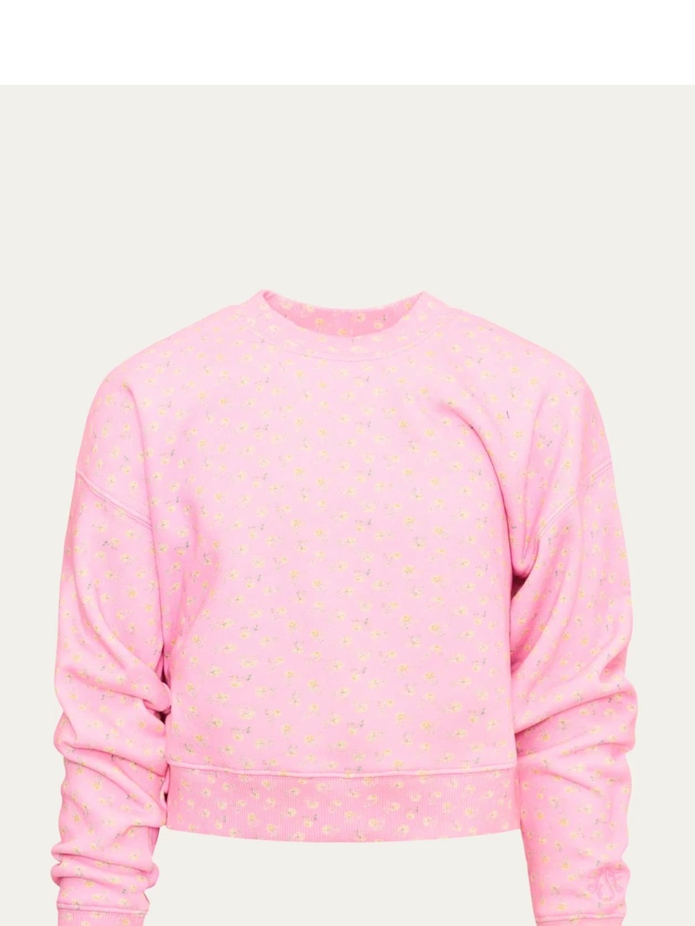 LoveShackFancy Pink Sweatshirt with Gold Dot Print